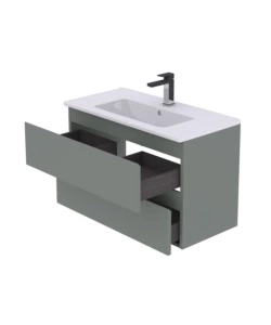 Mobile bagno "leonardo" verde, 80 cm