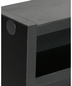 Vetrinetta espositore per collezionismo bellahome nero con ante in vetro temperato 80x11x60 cm