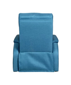 Poltrona bellahome "chiara" con recliner in tessuto colore ottanio, 71x95x98 cm