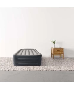 Materasso singolo autogonfiante intex "airbed dura-beam pillow rest raised" grigio chiaro 99x191x42 cm - cod. 64132nd