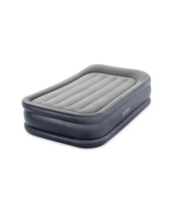 Materasso singolo autogonfiante intex "airbed dura-beam pillow rest raised" grigio chiaro 99x191x42 cm - cod. 64132nd