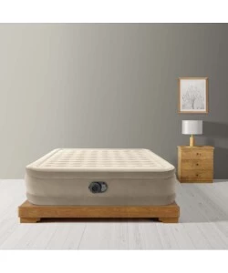 Materasso matrimoniale autogonfiante intex "airbed ultra push" colore beige, 152x203x46 cm - cod. 64428nd