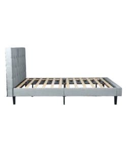 Letto matrimoniale bellahome "parigi" grigio chiaro 160x200x102 cm