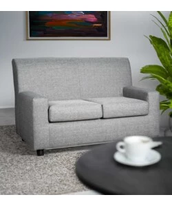 Divano "ester" 2 posti in tessuto grigio scuro, 137x80x85 cm