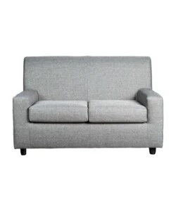 Divano "ester" 2 posti in tessuto grigio scuro, 137x80x85 cm