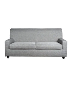 Divano "ester" 3 posti in tessuto grigio scuro, 187x80x85 cm