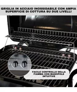 BARBECUE A GAS ARNOLD "ARIZONA" 2 BRUCIATORI 115X55X102 CM
