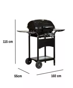 BARBECUE A GAS ARNOLD "ARIZONA" 2 BRUCIATORI 115X55X102 CM
