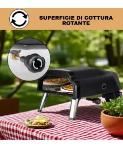 FORNO PIZZA A GAS ARNOLD "STROMBOLI" NERO 1 PIZZA