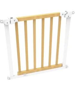 Cancelletto bimbi armonia "wood" bianco in metallo e legno 75x76h cm