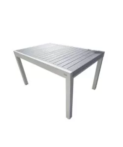Tavolo da esterno allungabile riviera 'azalea' in alluminio bianco e grigio 135/270x90x75 cm