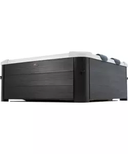 Piscina idromassaggio spa riviera "oslo" in pvc grigio scuro effetto legno 160x160x65 cm
