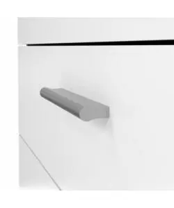 Cassettiera 4 cassetti "pepe" rovere e bianco lucido 80,2x40,2x68,2 cm