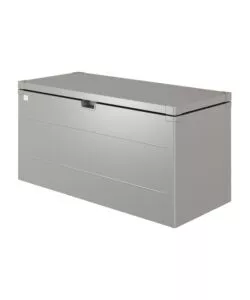 Baule da esterno impermeabile biohort 'stylebox 140' in acciaio zincato grigio quarzo metallizzato 400 lt 140x60x71 cm - cod. b380410