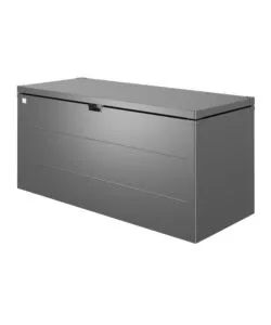 Baule da esterno impermeabile biohort 'stylebox 170' in acciaio zincato grigio scuro metallizzato 685 lt 170x70x81 cm - cod. b340710
