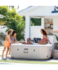 Piscina idromassaggio gonfiabile intex "chevon jet and bubble deluxe" cm 196x71 6 posti - cod. 28472ex