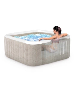 Piscina idromassaggio gonfiabile intex "chevon jet and bubble deluxe" cm 196x71 6 posti - cod. 28472ex
