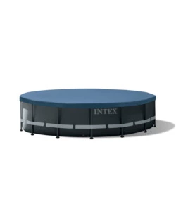 Piscina fuori terra con struttura rotonda intex "ultra xtr frame" pompa a sabbia antracite 488x122 cm - cod. 26326np