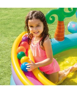 Playcenter gonfiabile intex "dinosauri" cm 302x229x112 i.3 - cod. 57135np