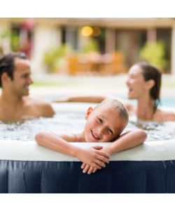 Piscina idromassaggio gonfiabile intex "purespa plus bubble massage set" navy 216x71cm - cod. 28432ex