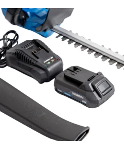 Kit hyundai tagliasiepi e soffiatore a batteria 20v 2ah e caricabatterie