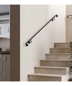 Corrimano in ferro verniciato metal expert colore grigio, 2 metri