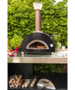Forno pizza a legna alfa "moderno" colore nero 1 pizza