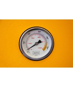 Forno pizza a gas alfa "moderno" colore giallo 3 pizze