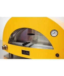 Forno pizza a gas alfa "moderno" colore giallo 3 pizze