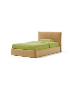 Letto piazza e mezza contenitore "zoom" in tessuto arancione 120x190 cm