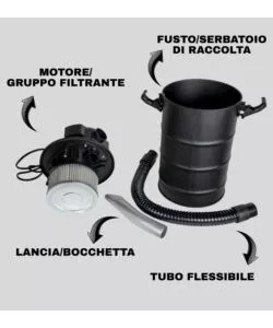 ASPIRACENERE ELETTRICO COMPATTO LARX 600 W 8 LITRI