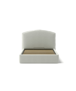 Letto piazza e mezza contenitore "moon" in tessuto bianco 120x190 cm