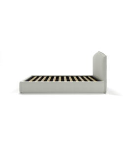 Letto piazza e mezza contenitore "moon" in tessuto bianco 120x190 cm