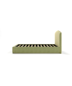 Letto singolo contenitore "moon" in tessuto verde 90x190 cm