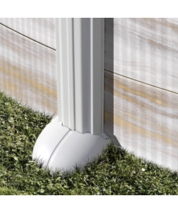 Piscina fuori terra ovale gre "groenlandia" in acciaio effetto legno nordico 610x375x132 - cod. kitprov618n