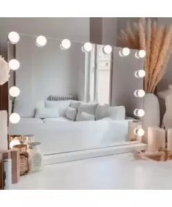 Specchio con luci led bellahome "hollywood", 58x12x48 cm
