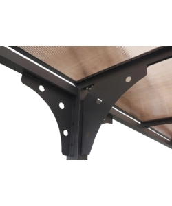 Carport auto in alluminio e policarbonato habrita "car 3050 altp t" 5,00x2,88x2,32 mt