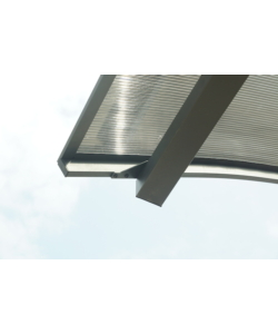 Carport auto in alluminio e policarbonato habrita "car 3676 alcc t" 1 posto 3,59x7,62x3,60 mt