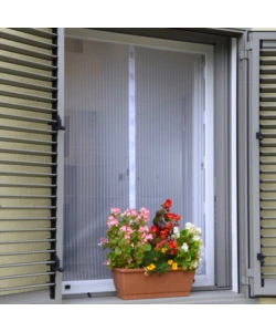 Zanzariera magnetica a pannelli per finestre bianca 150x180 cm