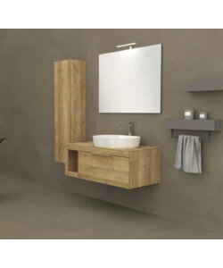 Mobile bagno decor bagno "tiziano" colore rovere, 110 cm