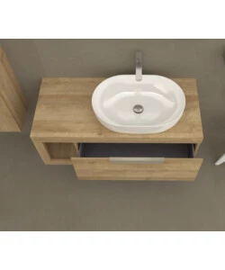Mobile bagno decor bagno "tiziano" colore rovere, 110 cm