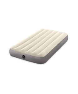 Materasso singolo gonfiabile intex "airbed dura-beam single-high" crema 99x191x25 cm - cod. 64101