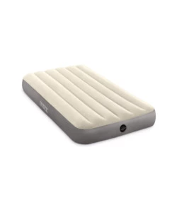 Materasso singolo gonfiabile intex "airbed dura-beam single-high" crema 99x191x25 cm - cod. 64101