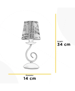 Lampada da tavolo onli 'polette' sabbia, e14
