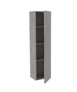 Colonna pensile sospesa decor bagno "canaletto" con 1 anta colore grigio caldo, 35x28x138 cm