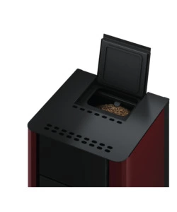 Termostufa a pellet ermetica freepoint "tesis" bordeaux 22,4 kw