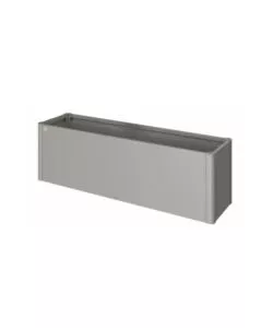 Aiuola rialzata da esterno argento metallizzato, misura 1x1 - biohort