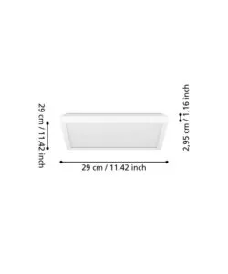 Plafoniera led da interno eglo 'rovito' bianco 2700/4000/6500k