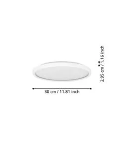 Plafoniera led da interno eglo 'rovito' bianco tonda 2700/4000/6500k
