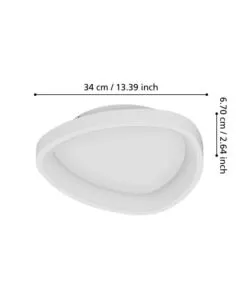 Plafoniera led da interno eglo 'loretello' bianco 2700-6500k